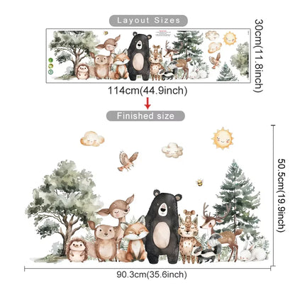 Woodland Learning Friends Wall Stickers