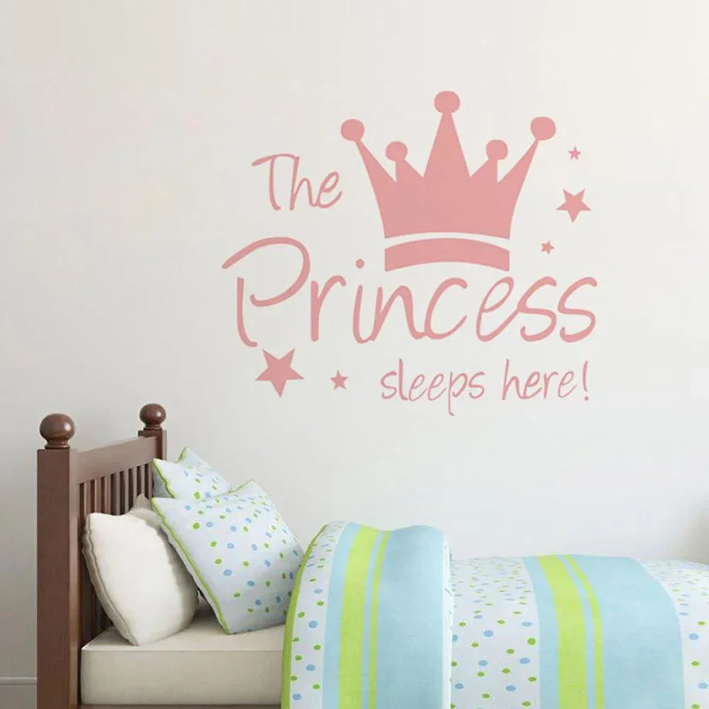 “The Princess Sleeps Here” Wall Sticker – Sweet Royal Touch