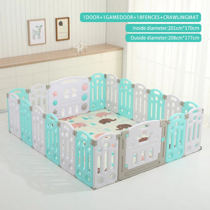 BabyBlush Large Baby Activity Playpen with Slide & Free Mat