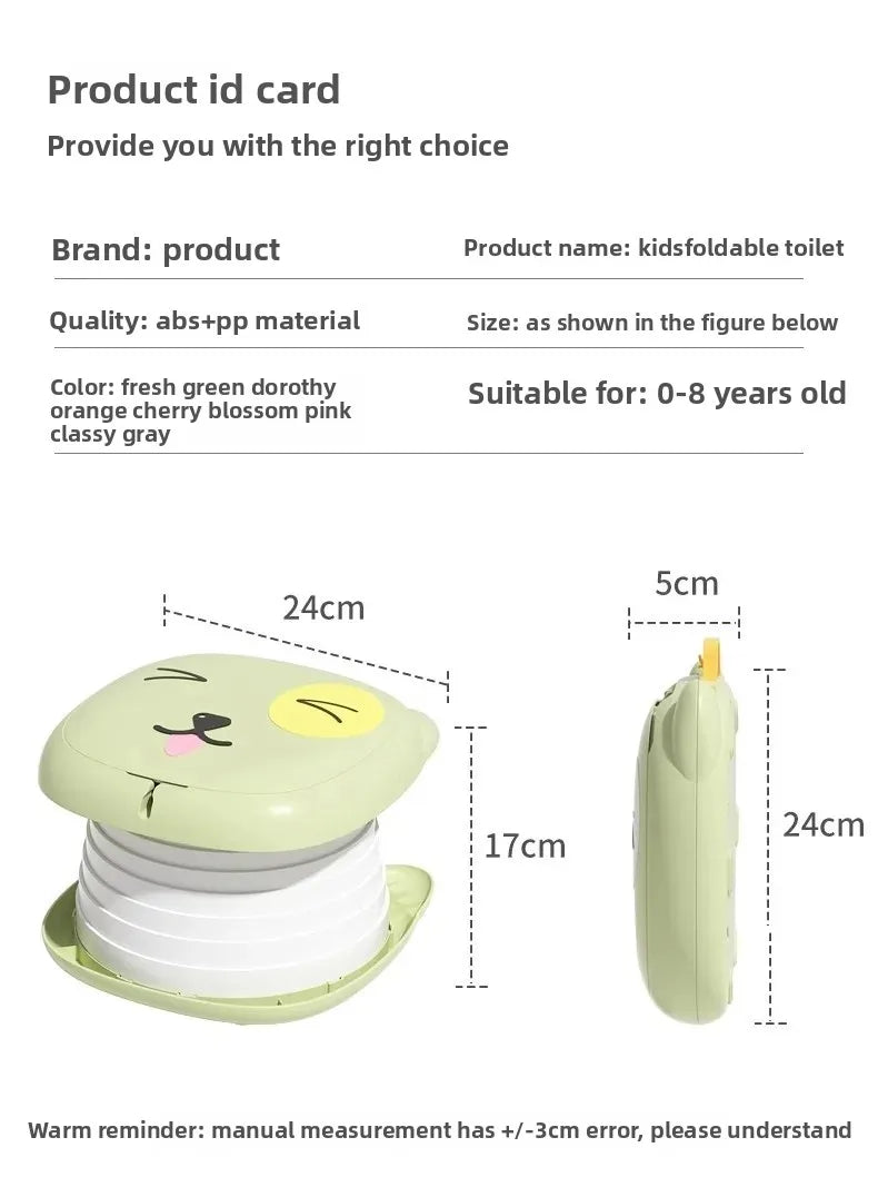 Portable Folding Children's Toilet Trainer for Outdoor Camping Car Travel Emergency Urinal Basin Baby Training Seat
