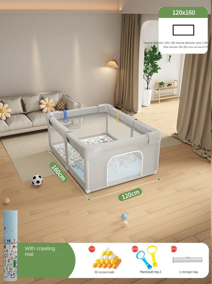 Baby Playpen Indoor Play Area for Infants Room Play Enclosure for Toddler Crawling Safety Barrier Includes 1.5cm Thick Floor Mat