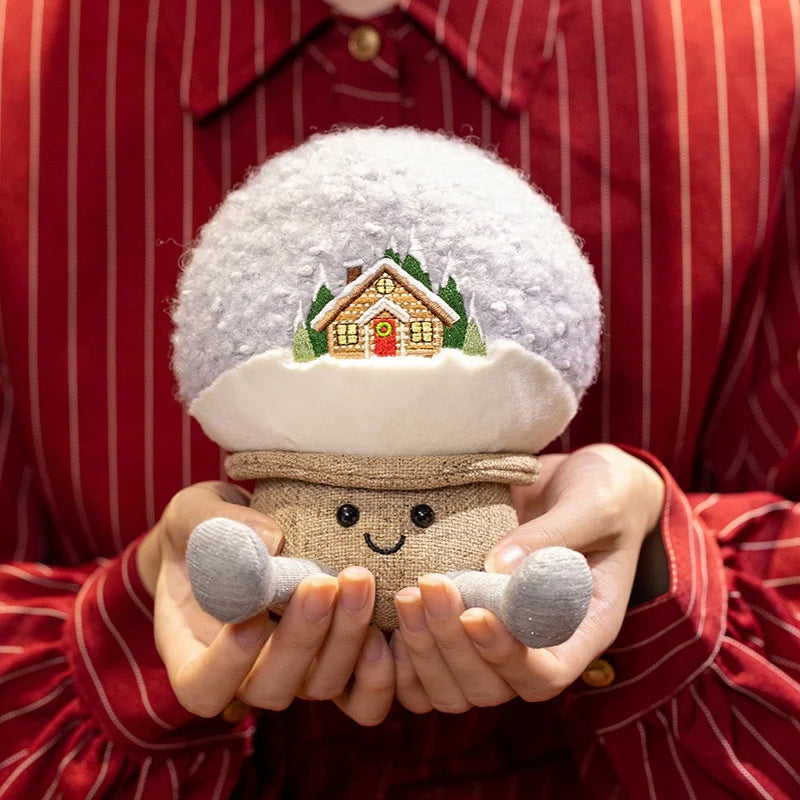 Cute Christmas Series Plush Toy Stuffed Soft Christmas Tree,Snow Globe, Apple Soft Doll Kids Christmas Gift Home Decoration