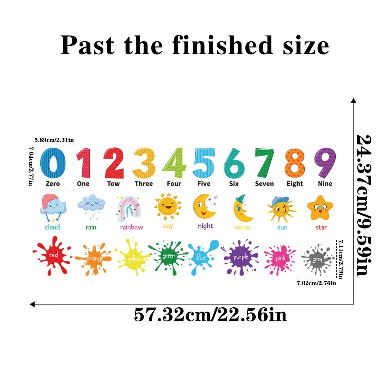 Kids 3D Number Learning Wall Stickers – Fun Meets Education