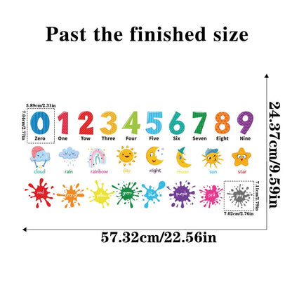 Kids 3D Number Learning Wall Stickers – Fun Meets Education
