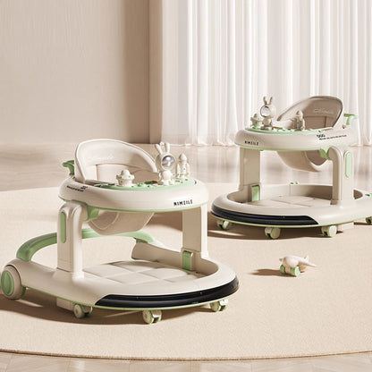 Baby Walker Anti-Rollover Trolley Multifunctional Toddler Walking Assistant Walkers Foldable Activity Walker With Music Toy