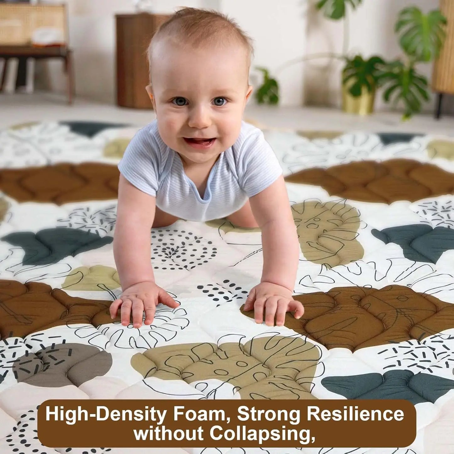 50*50" Baby Play Mat for Playpen & Floor Thicken Soft Baby Activity Gym Portable Washable Carpet for Newborn 6-12 Months