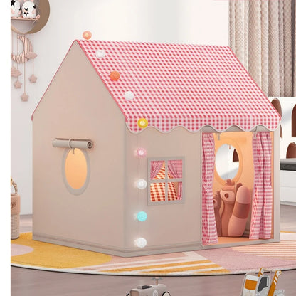 Kid Toys Tent Princess Castle Play House Cubby Children Small House Folding indoor Play tent Baby Tent Metal Frame No Light Ball