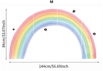 Dreamy Pastel Rainbow Wall Mural Sticker