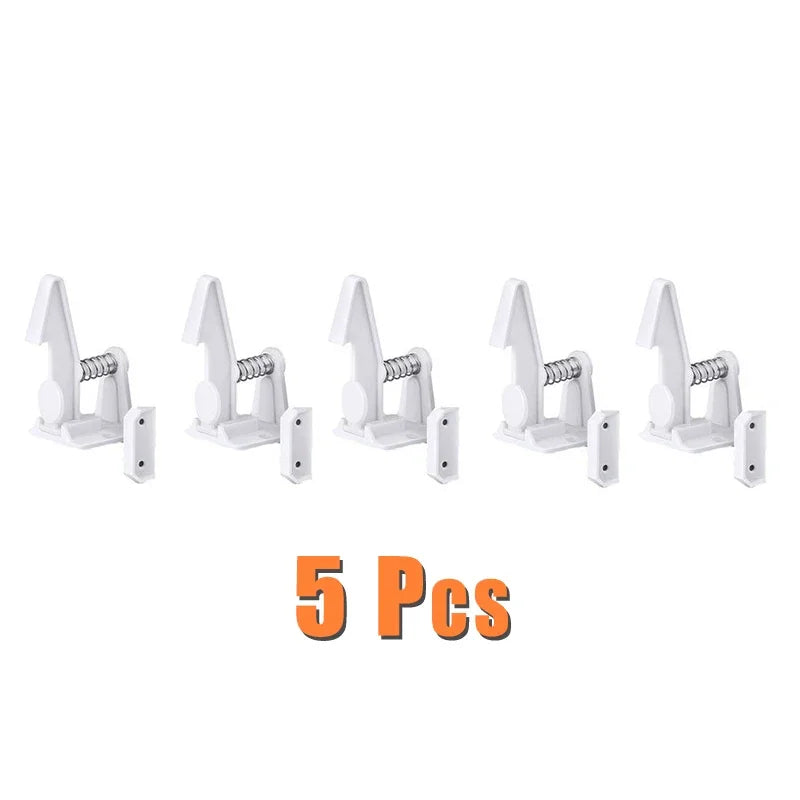 5/10Pcs Baby Cabinet Locks Invisible Closet and drawer Lock Child Security Protector No Drilling Installation White