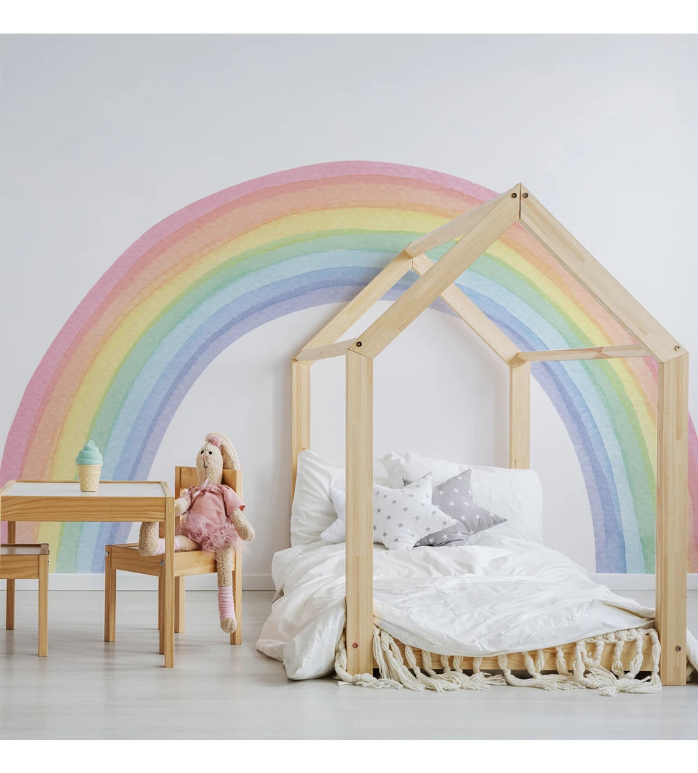Dreamy Pastel Rainbow Wall Mural Sticker