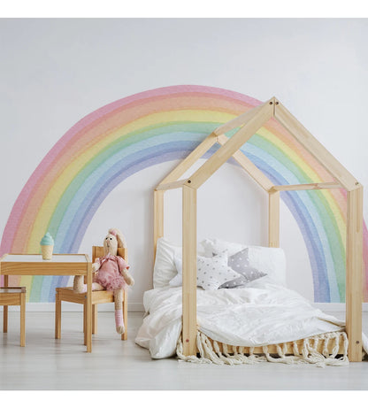 Dreamy Pastel Rainbow Wall Mural Sticker