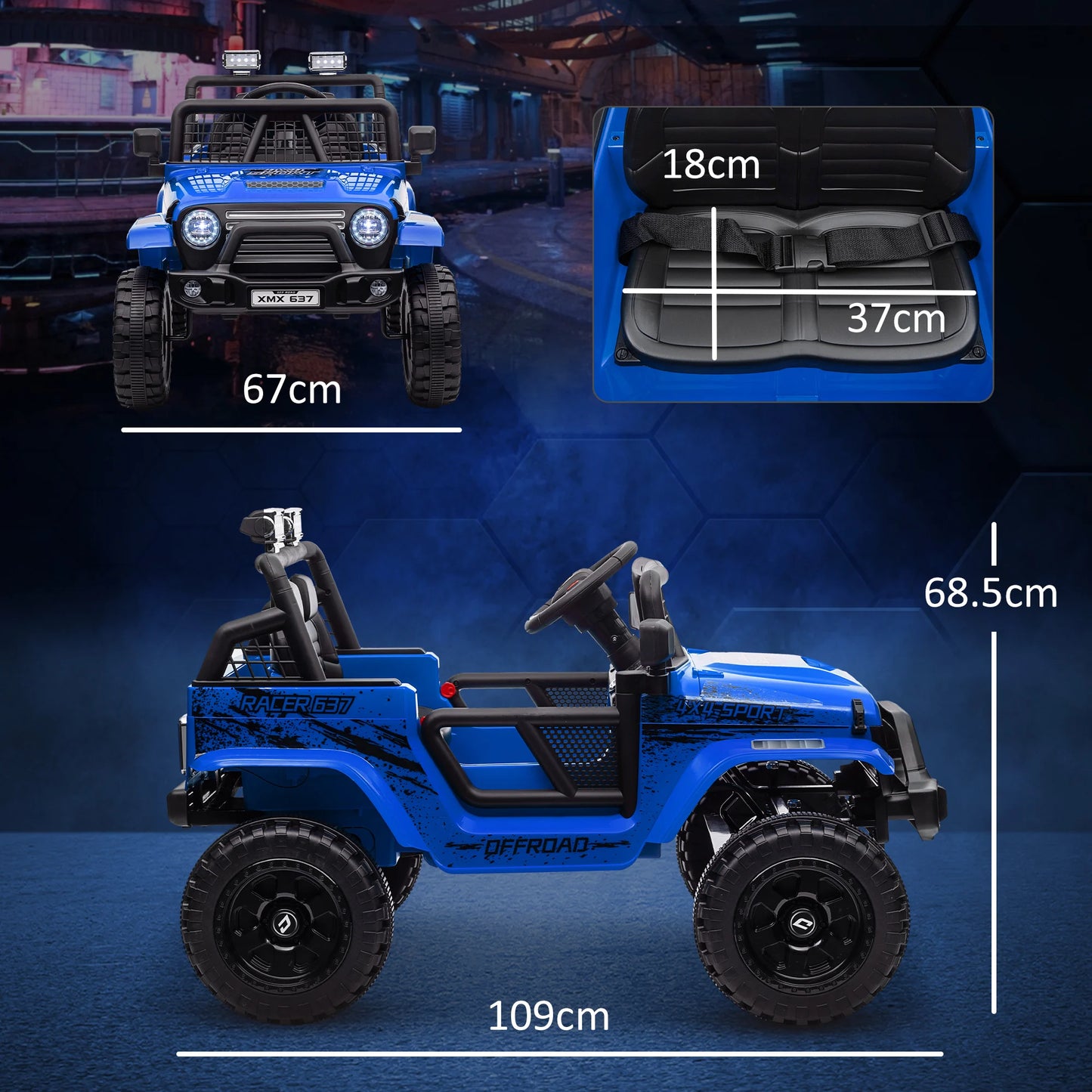 12V Kids Electric Ride-On Truck with Suspension