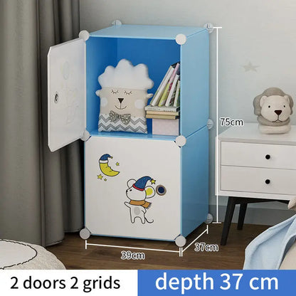 Diy Foldable Bedroom Organizer Closet Baby Wardrobe Plastic Kids Plastic Storage Cabinet Wardrobe For Clothes