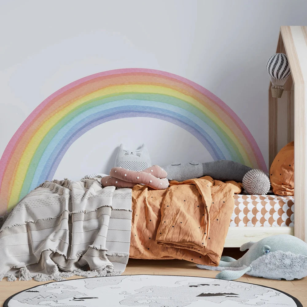 Dreamy Pastel Rainbow Wall Mural Sticker