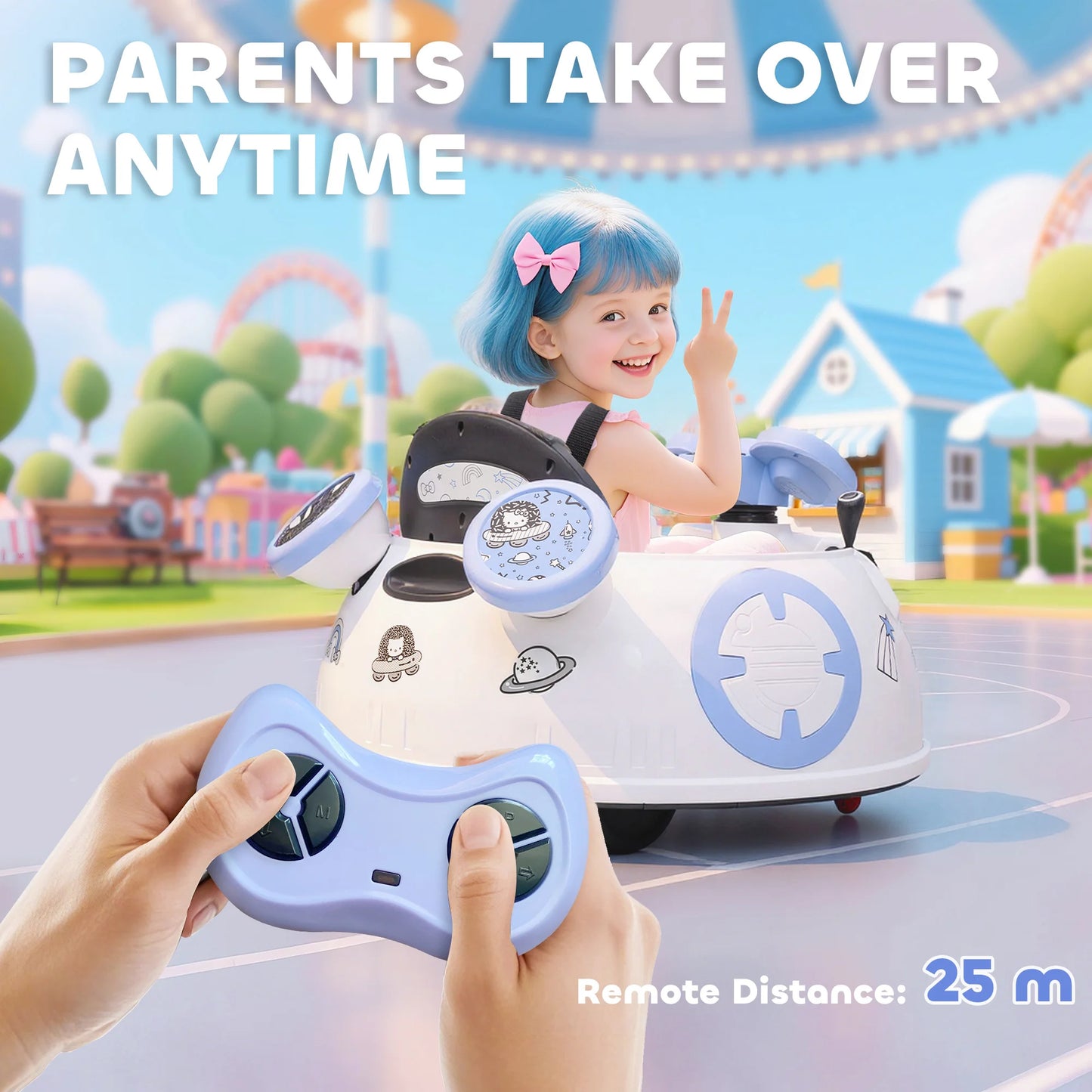 Hello Kitty Ride-On Bumper Car for Kids