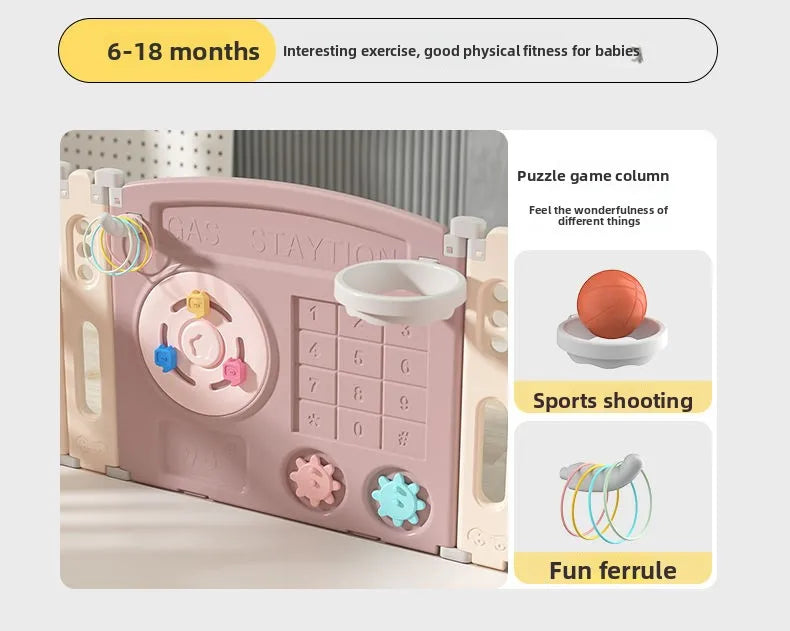 Kids Indoor Safety Playpen Foldable Baby Barrier Slide Swing Fun Activity Center Toddlers Home Use Secure Protective Play Area