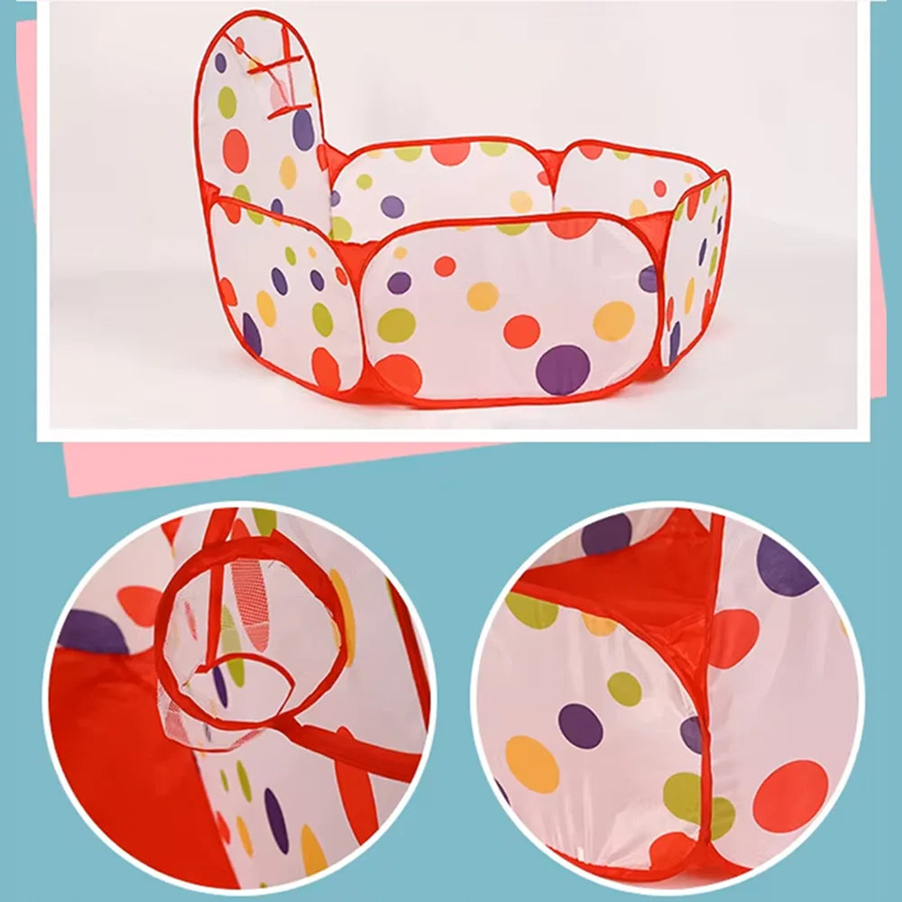 BabyBlush Hexagon Folding Baby Playpen with Basketball Hoop (1.2m)