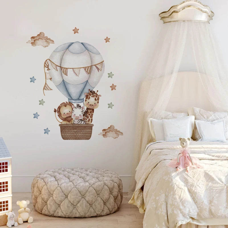 Safari Balloon Wall Stickers – Create a Dreamy Nursery
