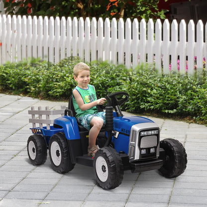 12V Kids Ride-On Tractor with Detachable Trailer & Remote