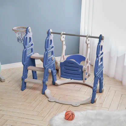 BabyBlush Toddler Swing, Slide & Basketball Playset