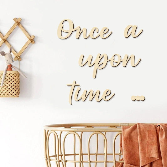 Once Upon A Time” Wooden Nursery Sign – Create a Magical Space