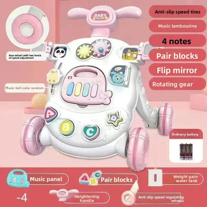 Anti-Tip Baby Walker Push Cart Toy for Learning to Walk 3-18 Months Hand Push Step Assisting Child Development Products