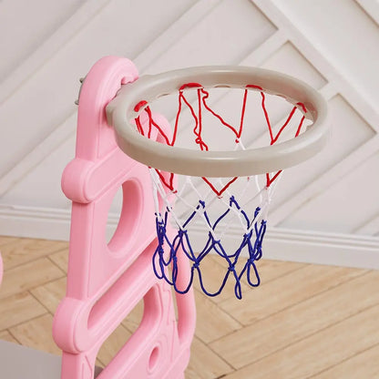 BabyBlush Toddler Swing, Slide & Basketball Playset