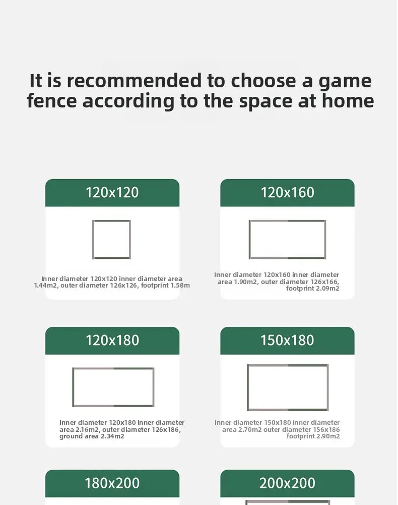 Safety Fence Foldable Baby Playpen Indoor Toddler Activity Area Crawling Mat Easy Assembly Non-Toxic Materials Indoor Playground