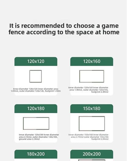 Safety Fence Foldable Baby Playpen Indoor Toddler Activity Area Crawling Mat Easy Assembly Non-Toxic Materials Indoor Playground