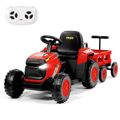 12V Kids Electric Tractor Ride-On with Detachable Trailer