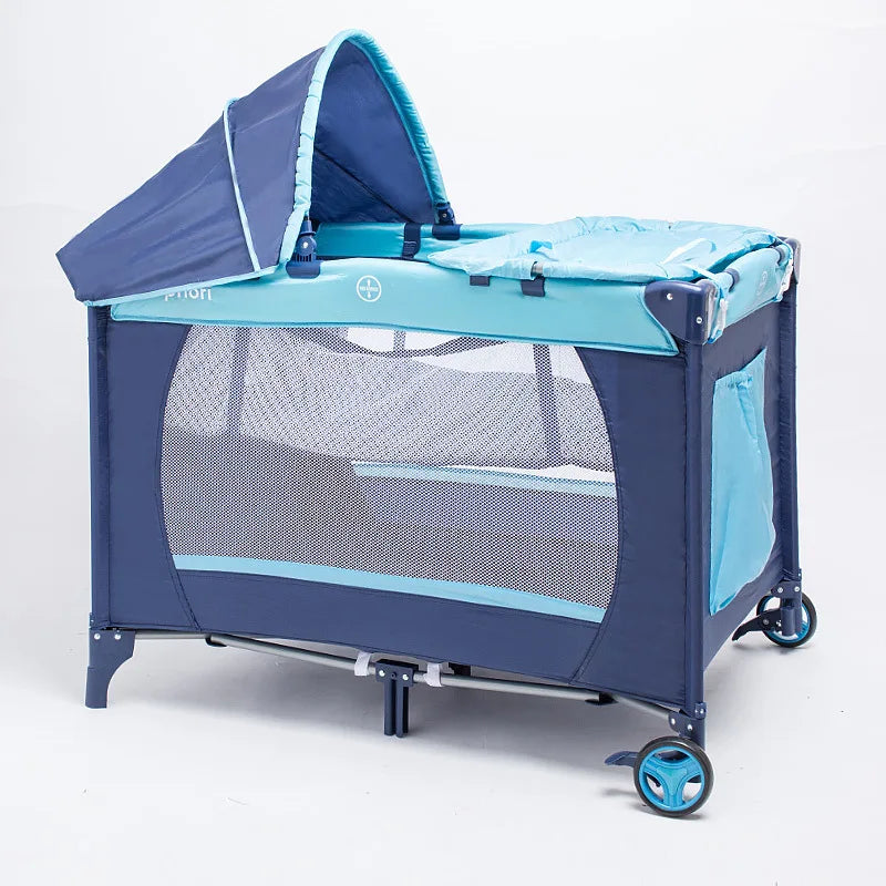 Portable Foldable Baby Crib & Playpen with Mosquito Net (0–3 Years)