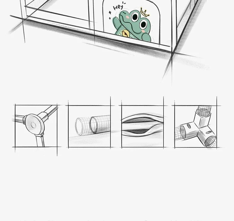 Safety Fence Foldable Baby Playpen Indoor Toddler Activity Area Crawling Mat Easy Assembly Non-Toxic Materials Indoor Playground