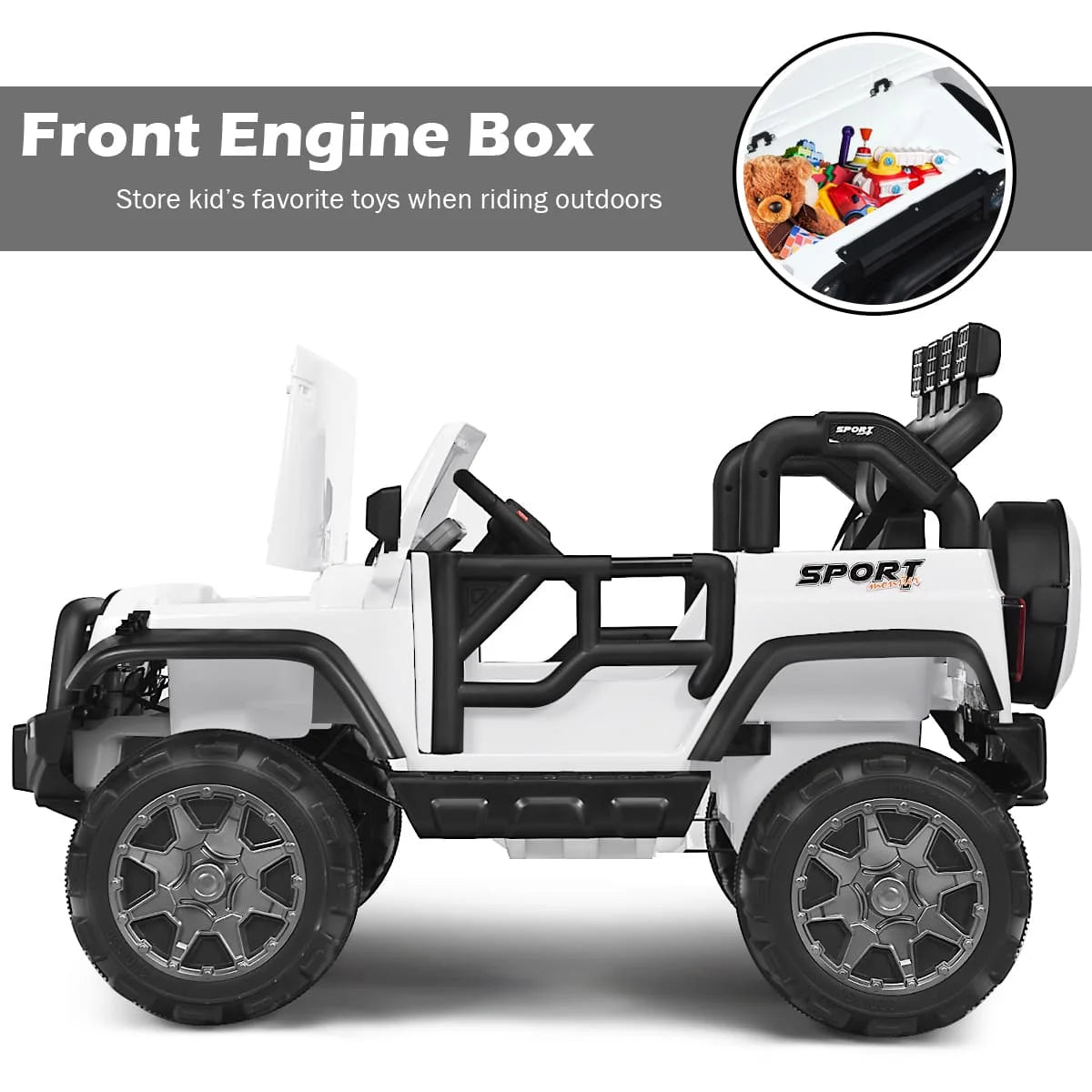 12V 2-Seater Kids Electric Ride-On Truck with Remote Control