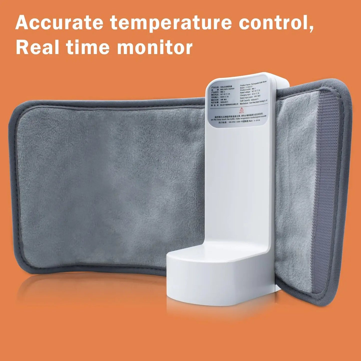 Rechargeable Baby Bottle Warmer 6Levels Temperature Adjustment with Temperature Display Warmer Sleeve Feeding Accessories