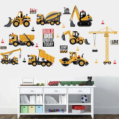 Construction Vehicles Wall Stickers – Build a Fun Adventure Room