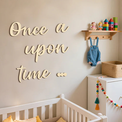 Once Upon A Time” Wooden Nursery Sign – Create a Magical Space