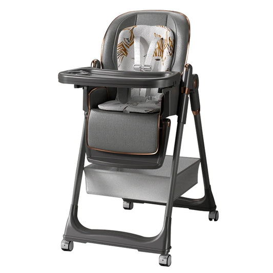 BabyBlush Adjustable Baby High Chair with Wheels