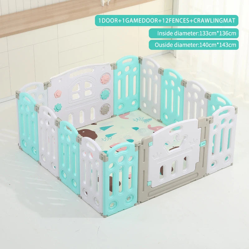 BabyBlush Large Baby Activity Playpen with Slide & Free Mat