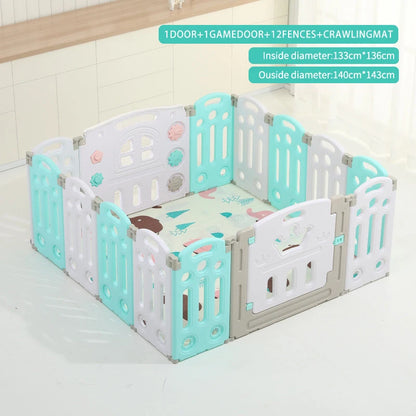 BabyBlush Large Baby Activity Playpen with Slide & Free Mat