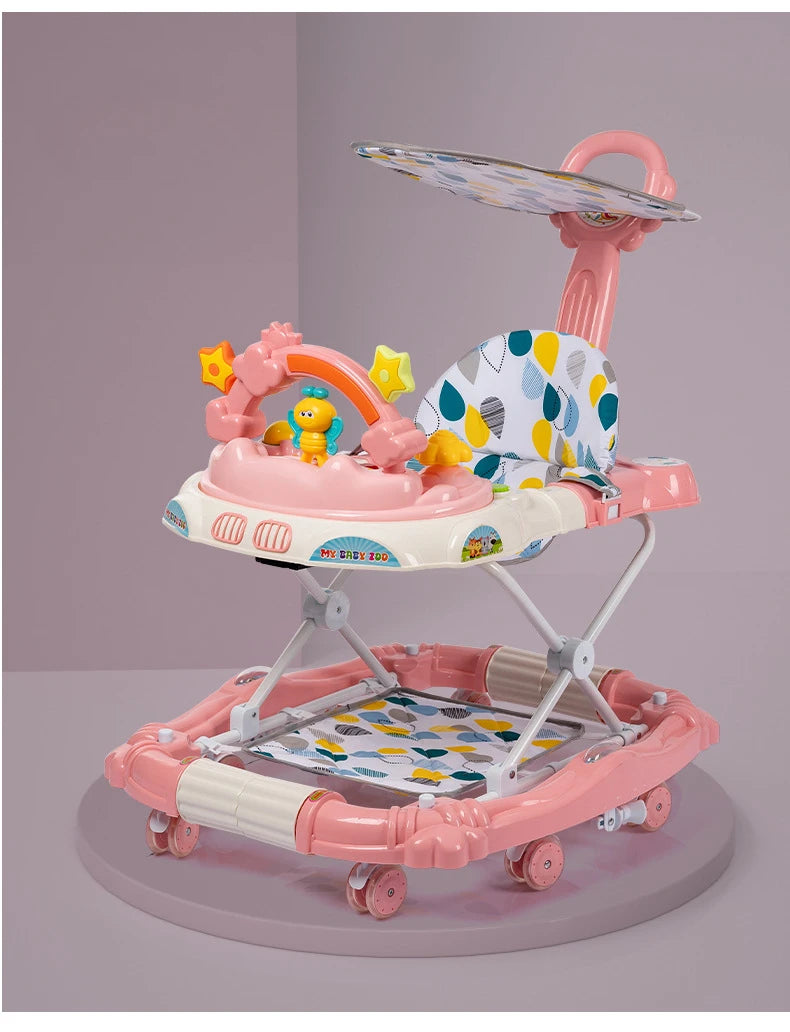 Anti-rollover Children's Multi-functional Baby Walker Baby Trolley with Musical Walker