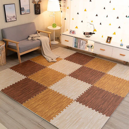 Wood Grain Foam Play Mat – Style Meets Safety 12pcs
