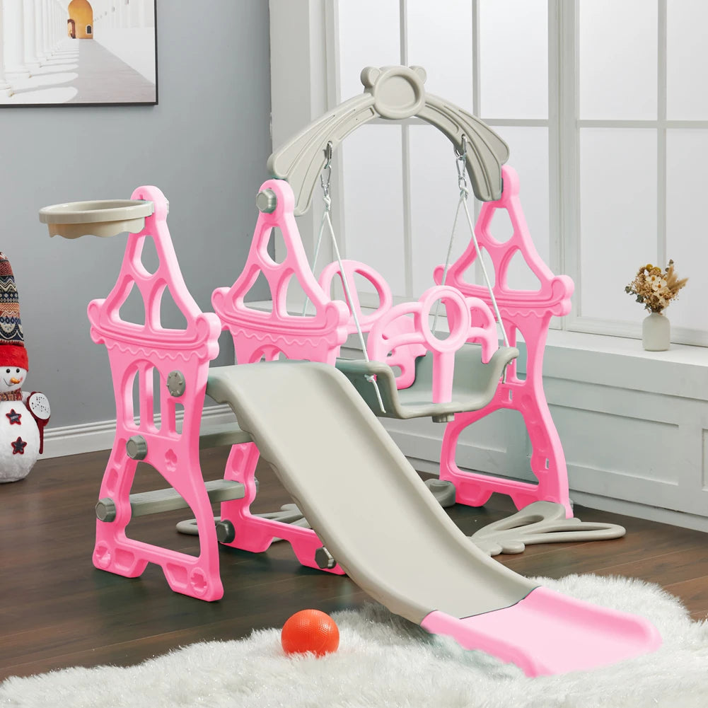 BabyBlush Toddler Swing & Slide Playset