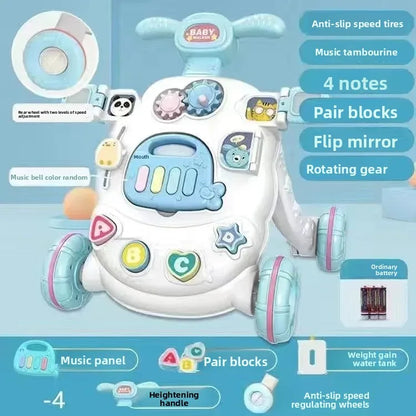 Anti-Tip Baby Walker Push Cart Toy for Learning to Walk 3-18 Months Hand Push Step Assisting Child Development Products