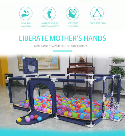 NEW Playpens for Baby with Pull Rings Indoor Baby Playground Kids Balls Pool Activity Fence Baby Games Park Child Safety Barrier
