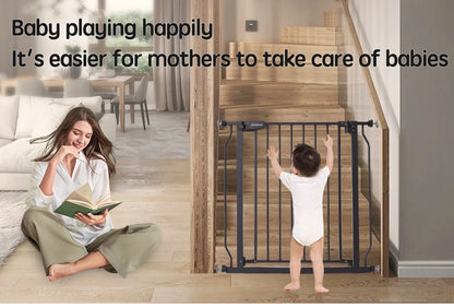 75~147cm Fence Playpen Baby Gate Children's Safety Barrier Stair Security Door for Dogs Pressure-mounted Baby Safety Gate