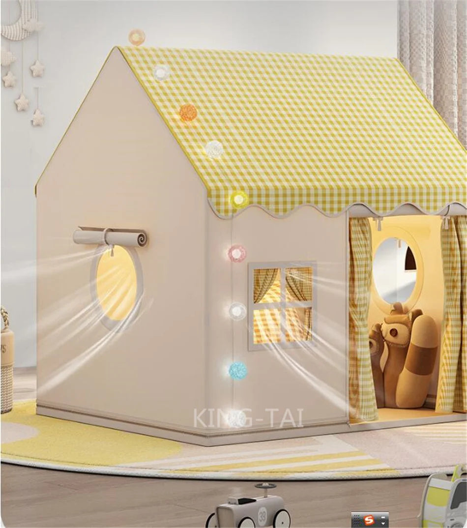 Kid Toys Tent Princess Castle Play House Cubby Children Small House Folding indoor Play tent Baby Tent Metal Frame No Light Ball