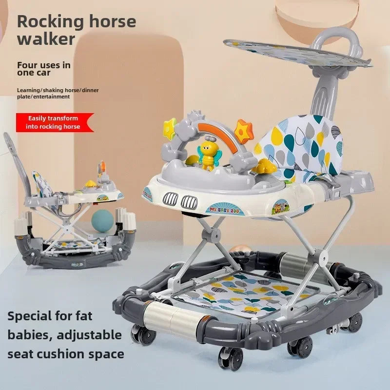 Anti-rollover Children's Multi-functional Baby Walker Baby Trolley with Musical Walker