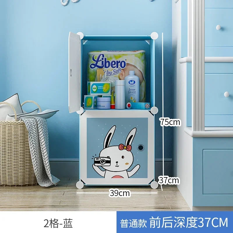 Baby Storage Organizer Wardrobe Dressers Closet Cube Wardrobe Plastic Armarios Para Sala De Estar Bedroom Furniture LQXP