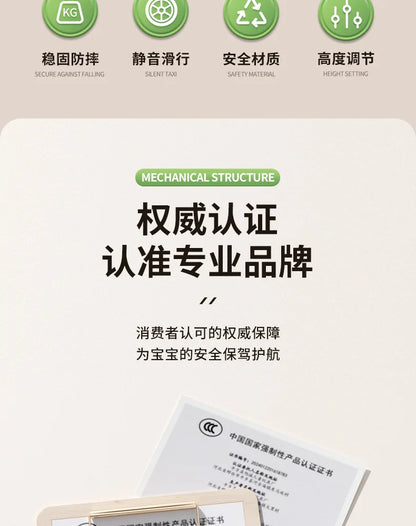 Baby Walker Anti-Rollover Trolley Multifunctional Toddler Walking Assistant Walkers Foldable Activity Walker With Music Toy