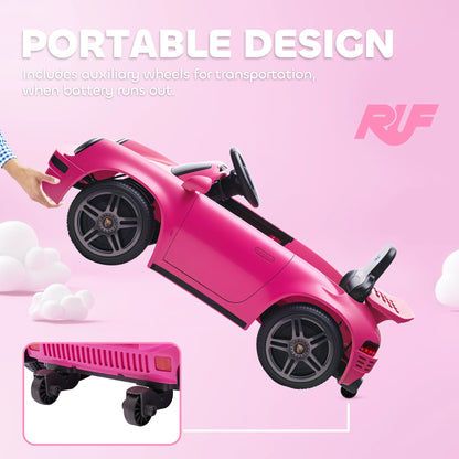 BabyBlush Pink Electric Ride-On Sports Car with Remote Control